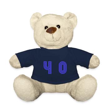 40. 40 YEARS. 40th ANNIVERSARY. 40TH ANNIVERSARY. - Teddy Bear - french navy - Front