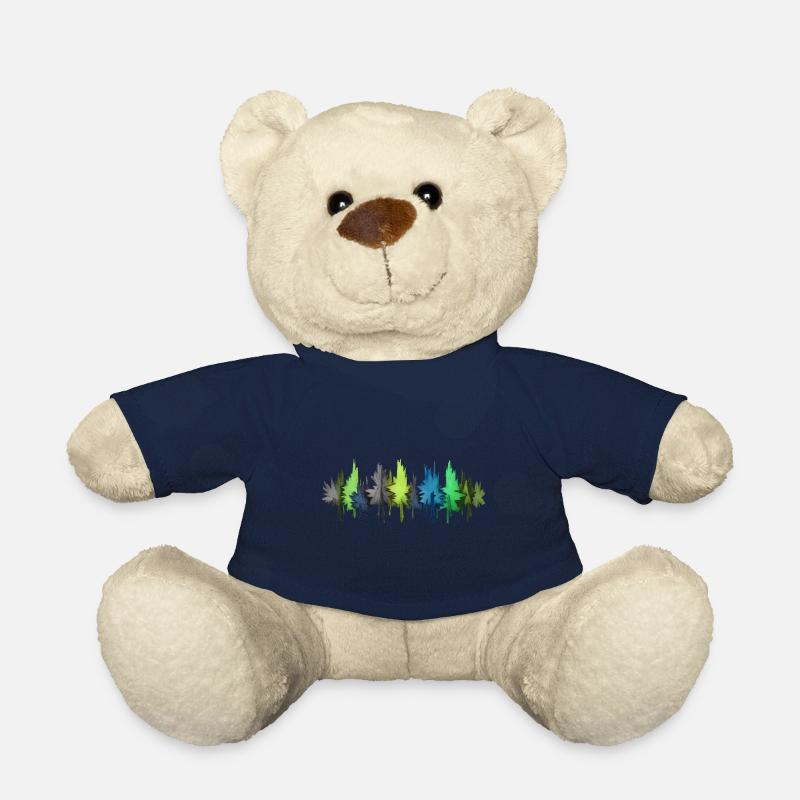 Bunter Wald Bäume bunt - Teddy - French Navy
