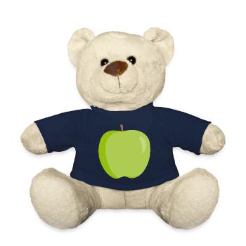 Apple green fruit healthy gift idea - Teddy Bear - french navy - Front