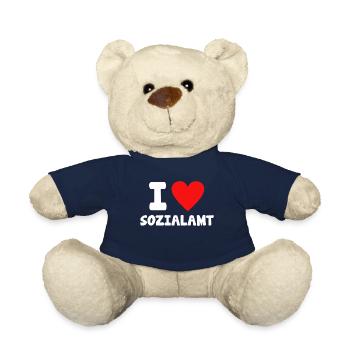 Arbeitslos Shirt Hartz 4 Arbeitslosigkeit Geschenk - Teddy - French Navy - Vorne