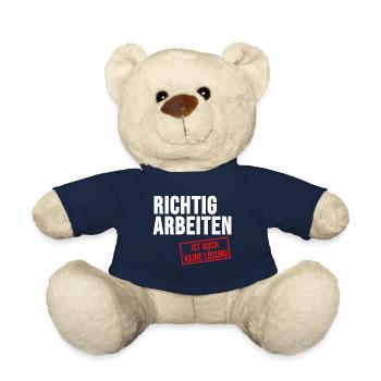 Arbeitslos Shirt Hartz 4 Arbeitslosigkeit Geschenk - Teddy - French Navy - Vorne