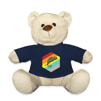 Chameleon saying gift reptile lizard - Teddy Bear - french navy - Front