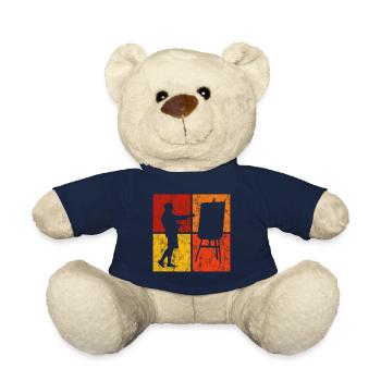 Artiste rétro art peinture peintre artiste - Nounours - bleu marine - Devant