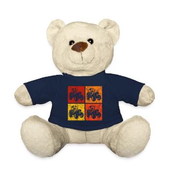 Farmer Tractor Retro Farm Tractors Tractors Tractors - Teddy Bear - french navy - Front