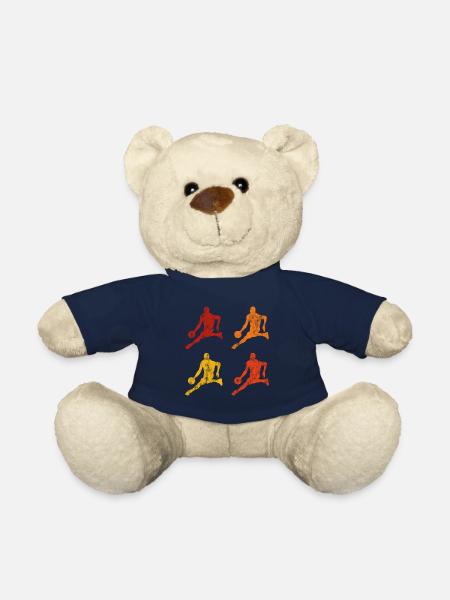 Basket-ball basket-ball basketteur rétro - Nounours - bleu marine