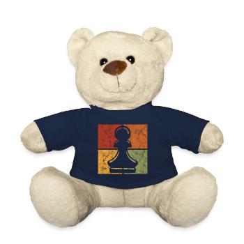 Checkmate Retro Chess Piece Chess Player Chess Player Chess - Teddy Bear - french navy - Front