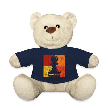 Jeu d’échecs rétro jeu d’échecs jeu d’échecs - Nounours - bleu marine - Devant