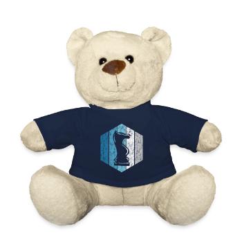 Échecs schachmatt rétro échecs échecs - Nounours - bleu marine - Devant