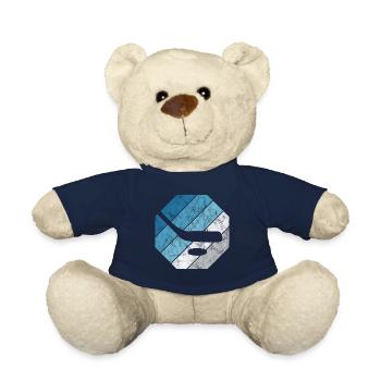 Ice Hockey Ice Hockey Retro Skates Puck Ice - Teddy Bear - french navy - Front