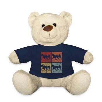 Trotting Horse Equine Trotting Sport Horse Racing - Teddy Bear - french navy - Front