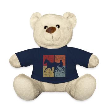 Trotting Horse Equine Trotting Sport Horse Racing - Teddy Bear - french navy - Front