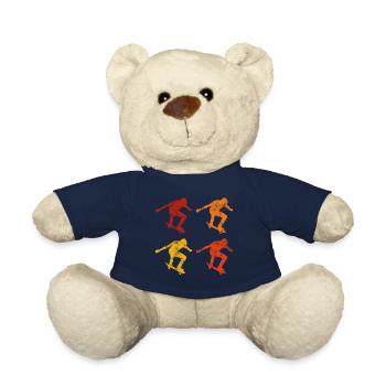 Skateboarder Skateboard Skater Skate Skateing - Teddy Bear - french navy - Front