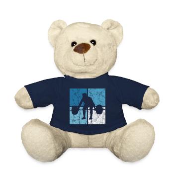 Musculation Bodybuilder GYM Fitnessstudio Retro - Nounours - bleu marine - Devant