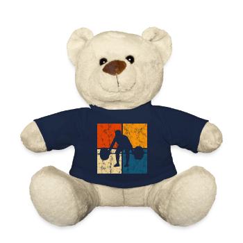 Musculation Bodybuilder GYM Fitnessstudio Retro - Nounours - bleu marine - Devant