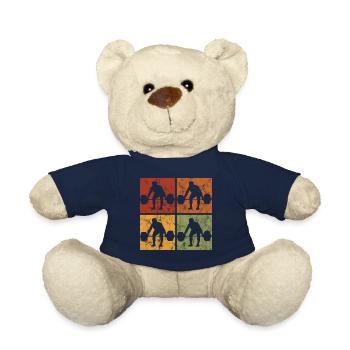 Musculation Bodybuilder GYM Fitnessstudio Retro - Nounours - bleu marine - Devant