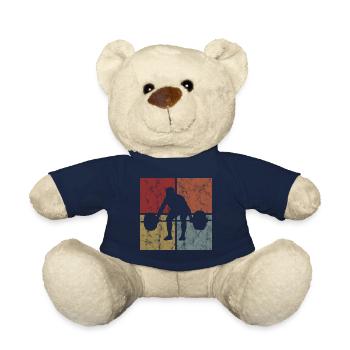 Musculation Bodybuilder GYM Fitnessstudio Retro - Nounours - bleu marine - Devant