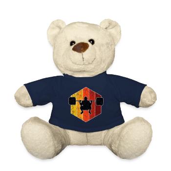 Musculation Bodybuilder GYM Fitnessstudio Retro - Nounours - bleu marine - Devant