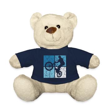 BMX Rad Fahrrad Retro Geschenk Bicycle Motocross - Teddy - French Navy - Vorne