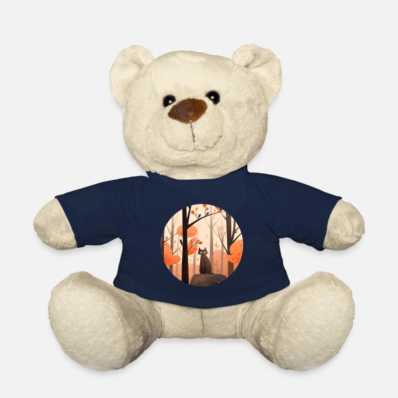 Katze im Herbst im Wald - Teddy - French Navy