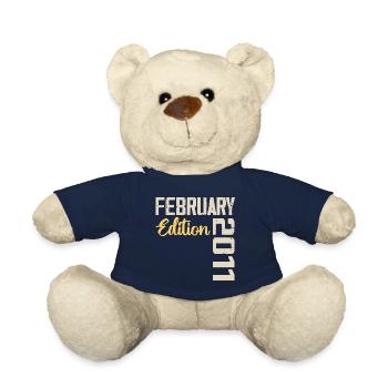 February 2011 Anniversary February 2011 Retro - Teddy Bear - french navy - Front