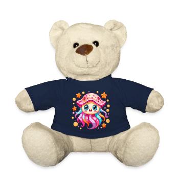 Cute Jellyfish - Teddy Bear - french navy - Front