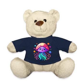 Cute Jellyfish - Teddy Bear - french navy - Front