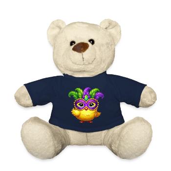 Mardi Gras Poulet Poussin Masque Carnaval Carnaval - Nounours - bleu marine - Devant