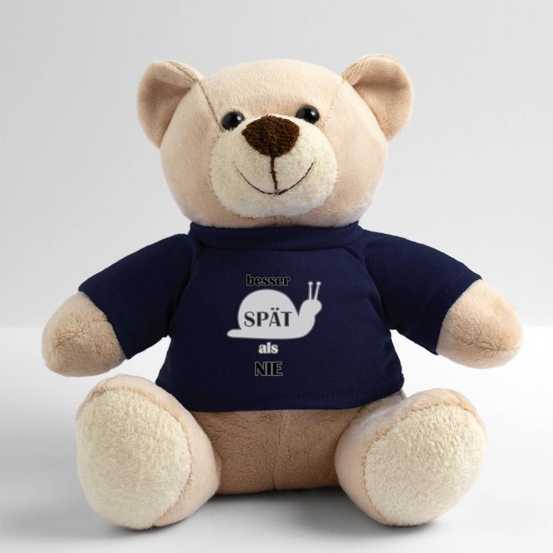 Better late than never. cool saying, gift idea Teddy Bear