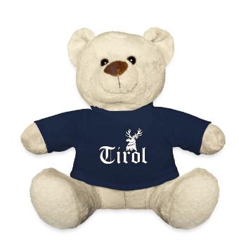 Tirol T-Shirt with Deer - Teddy Bear - french navy - Front