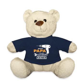 Lustiger Spruch Handwerker Papa Vati Heimwerker - Teddy - French Navy - Vorne
