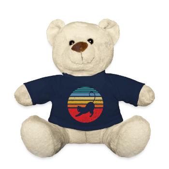 Retro cat pose - Teddy Bear - french navy - Front