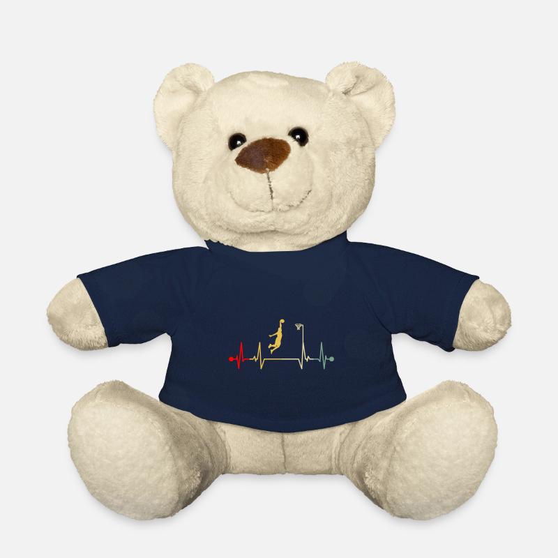 Basketball Dunking Dunk Herzschlag Retro - Teddy - French Navy