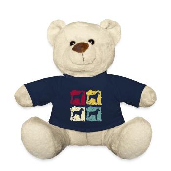 Shorthair Collie Shorthair Collie Pop Art Retro - Teddy Bear - french navy - Front