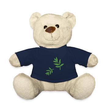 leaves plant spring natural pattern leaf - Teddy Bear - french navy - Front