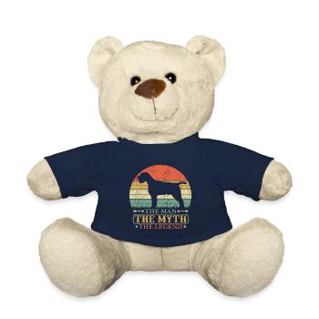Griffon Korthals Chien pointant Papa Papa Vintage - Nounours - bleu marine - Devant