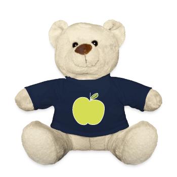 Apple Food Symbol Shape Green - Teddy Bear - french navy - Front