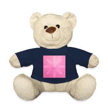 Pinke Blume Schön Geschenk - Teddy - French Navy - Vorne