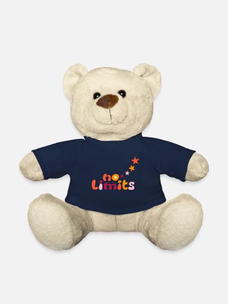 Pas de limites en jaune, orange, rouge - Nounours - bleu marine
