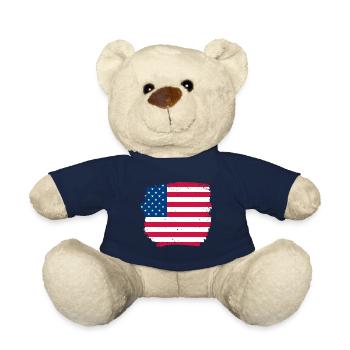 USA Vintage Amerikanische Flagge - Teddy - French Navy - Vorne