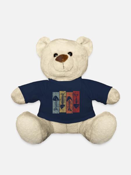 Pêche Pêche pêche poisson rétro - Nounours - bleu marine