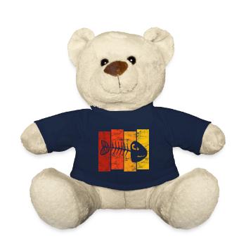 Fishbones for anglers, fishermen and children | Pisces - Teddy Bear - french navy - Front