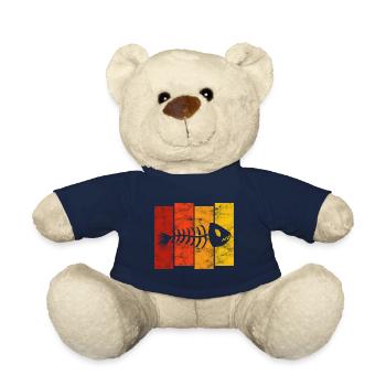 Arêtes de poisson pour pêcheurs, pêcheurs et enfants | Poissons - Nounours - bleu marine - Devant