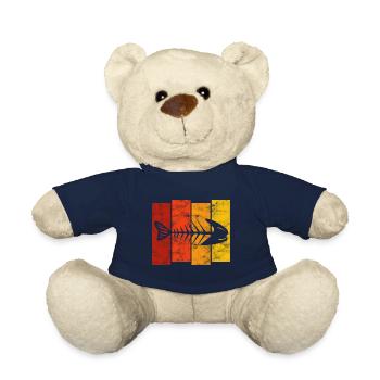 Arête de poisson pour les pêcheurs, les pêcheurs et les enfants | Poissons - Nounours - bleu marine - Devant