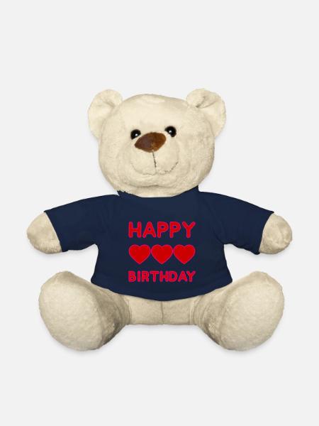 HAPPY BIRTHDAY - Nounours - bleu marine