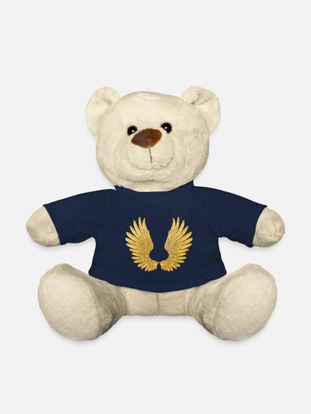 Wings in gold. Golden Angel Wings Wings - Teddy Bear - french navy