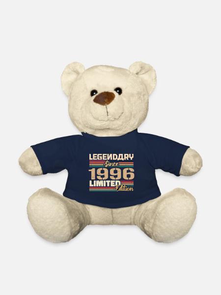 Millésime 1996 1996 Anniversaire né en 1996 - Nounours - bleu marine