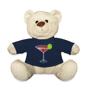 Red cocktail with lime - Teddy Bear - french navy - Front