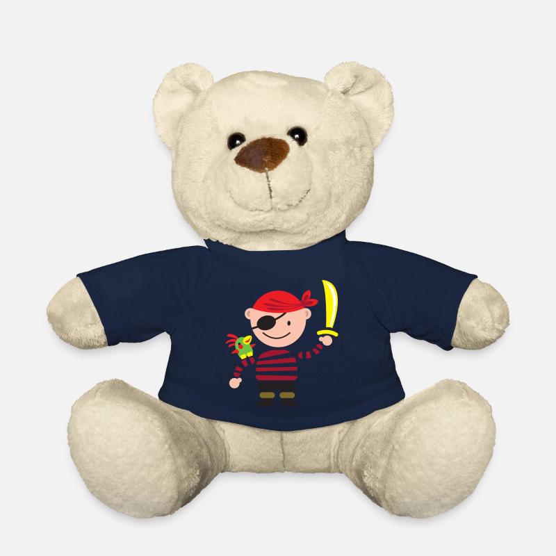 kleiner Pirat mit Papagei - Teddy - French Navy