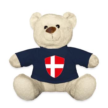 Denmark flag coat of arms gift - Teddy Bear - french navy - Front