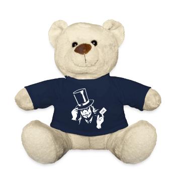 Zauberer Joker Poker Teufel Spieler Tee T-Shirt - Teddy - French Navy - Vorne